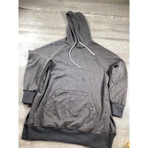 The Warmy Gray Hooded Pullover Sweatshirt With Fleece Lining Size L Unisex  New